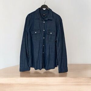 EXPRESS MEN’S 100% COTTON DENIM SHIRT – SIZE XL (SEE MEASUREMENTS)